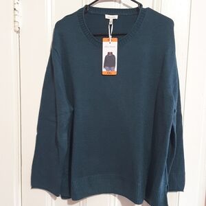 Ella Moss Women's Teal Crewneck Sweater